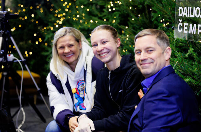 Meda Variakojytė ir treneriai Raimo Reinsalu bei Olga Kovalkova