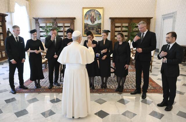 Inga Ruginienė susitiko su popiežiumi