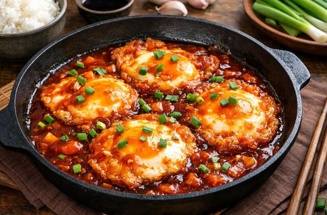 Kiniška kiaušinienė: per 5 minutes