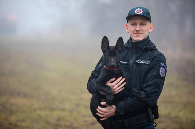 Pagausėjo pajūrio policijos gretos: tarnyba pradeda naujas keturkojis kolega