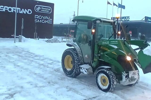 Sniego valymas Kretingoje