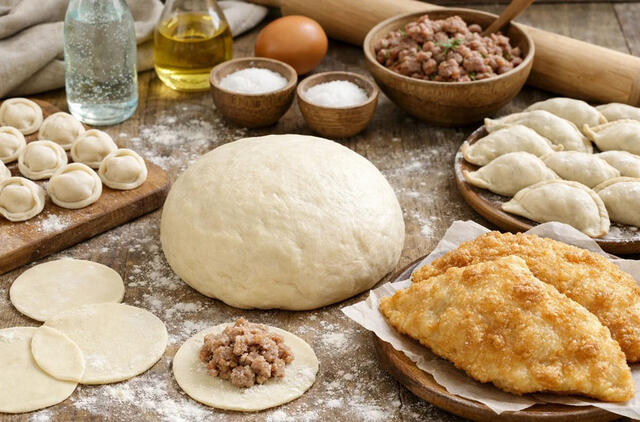 Geriausia tešla koldūnams, virtiniams ir čeburekams