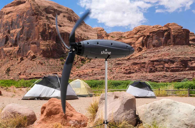 Atsisveikinkite su saulės baterijomis: ši nešiojama turbina gamina energiją net naktį