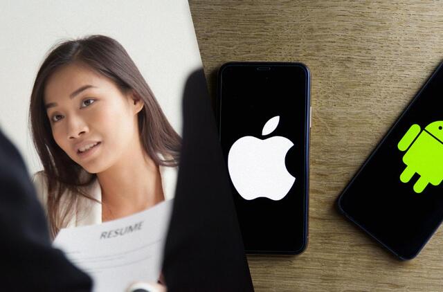 „iPhone“ ar „Android“