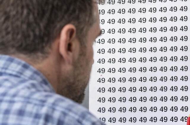 Ar tikrai esate atidūs? Suraskite kitokį skaičių tarp „49“