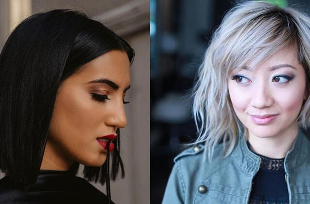 Universalūs vidutinio ilgio plaukų kirpimai