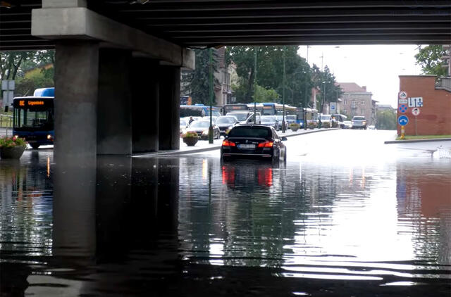 H. Manto gatvės viadukas, lietaus vanduo