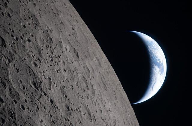 Žemės vaizdas iš mėnulio