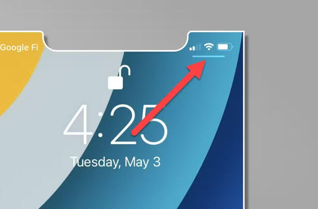 „iPhone“ paslaptys: kam reikalinga horizontali linija po baterijos piktograma?