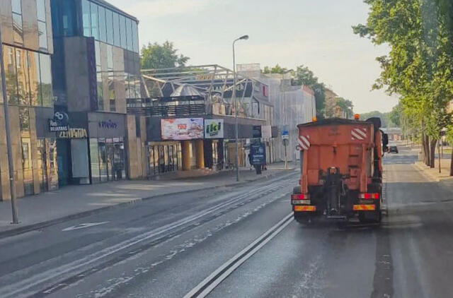 Klaipėda, gatvė, laistymas