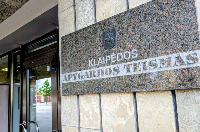 Klaipėdos apygardos teismas, iškaba
