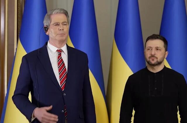 Volodymyras Zelenskis ir Scottas Bessentas