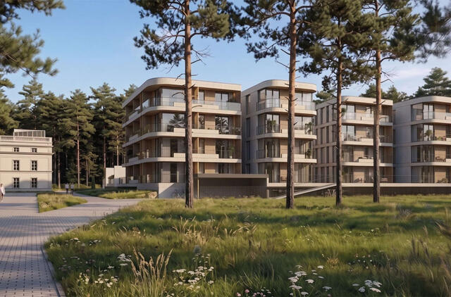 Palanga, nauji apartamentai, projektas